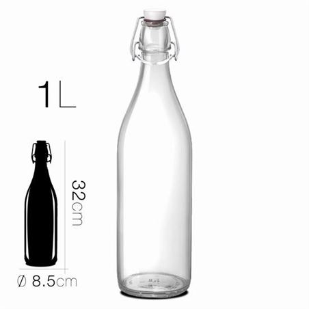 BOTELLA CRISTAL 1L 8.5X32CM - 24538