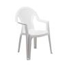 SILLA CON REPOSABRAZOS RATTAN BLANCA - 76194