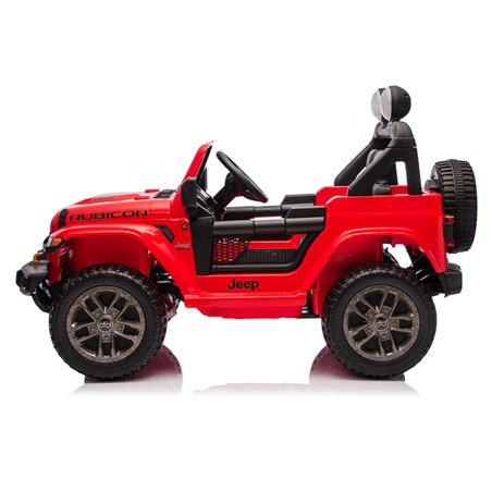COCHE INFANTIL A BATERIA CON CONTROL REMOTO JEEP WRANGLER RUBICON ROJO - 33036-2