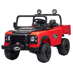 COCHE INFANTIL A BATERIA CONTROL REMOTO LAND ROVER DEFENDER CLASSIC ROJO - 33030-1