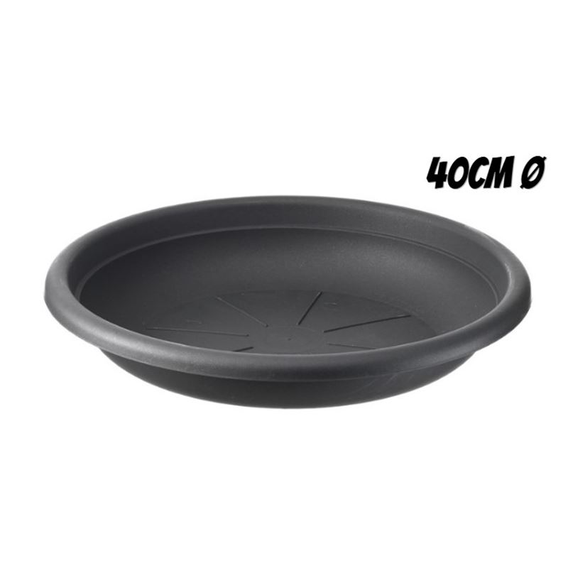 PLATO PARA MACETA 40CM ANTRACITA ARTPLAST - SOT-040.SV.AN