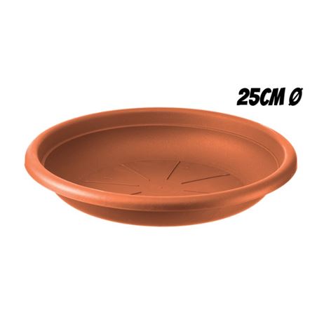 PLATO PARA MACETA 25CM TERRACOTA ARTPLAST - SOT-025.SV.CO