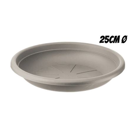 PLATO PARA MACETA 25CM TORTORA ARTPLAST - SOT-025.SV.TO
