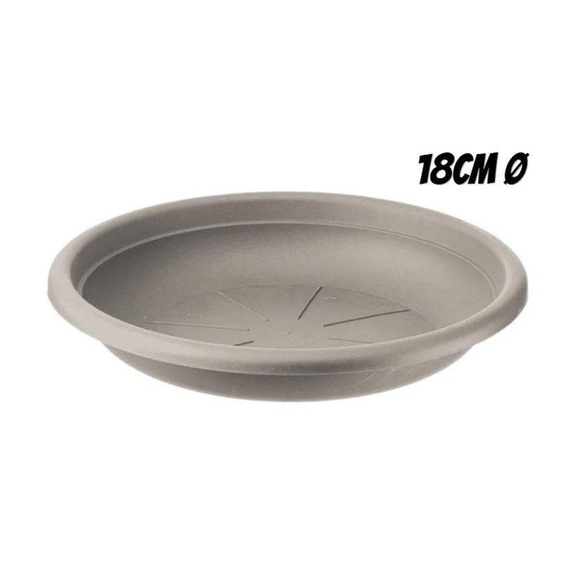 PLATO PARA MACETA 18CM TORTORA ARTPLAST - SOT-018.SV.TO