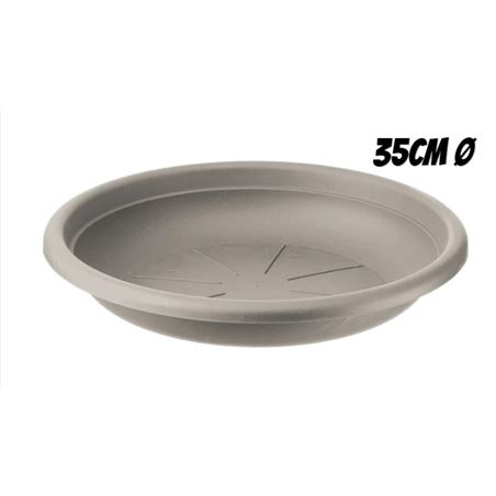 PLATO PARA MACETA 35CM TORTORA ARTPLAST - SOT-035.SV.TO