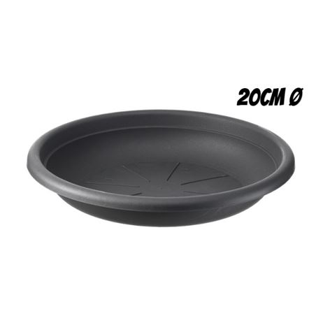 PLATO PARA MACETA 20CM ANTRACITA ARTPLAST - SOT-020.SV.TO