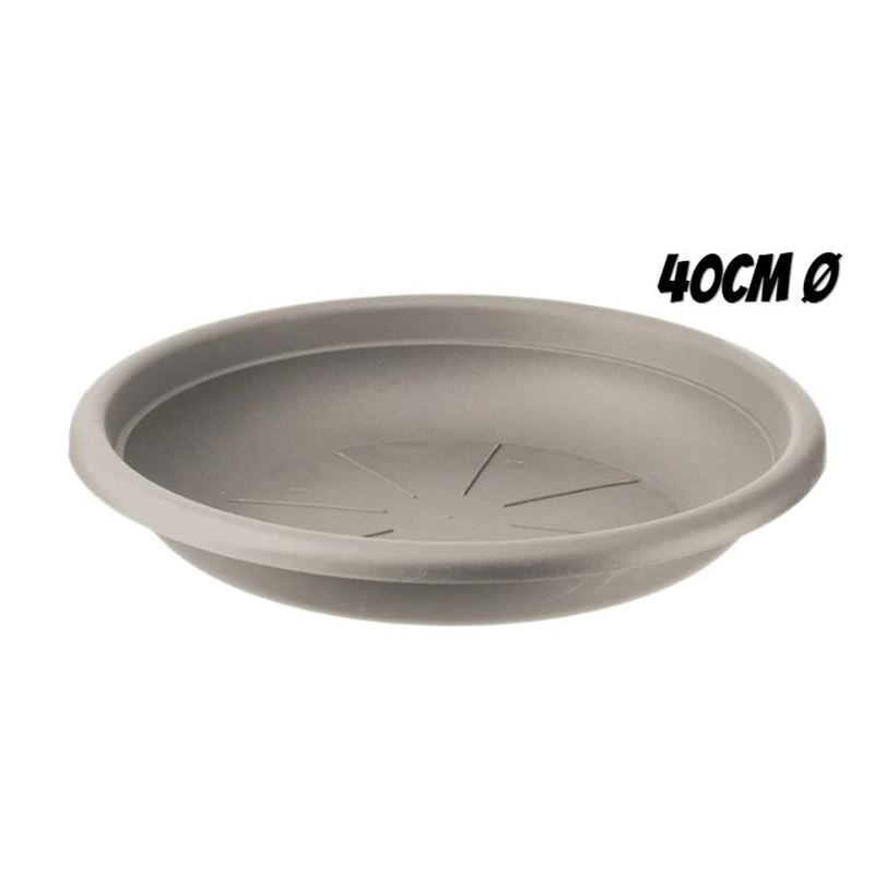 PLATO PARA MACETA 40CM TORTORA ARTPLAST - SOT-040.SV.TO