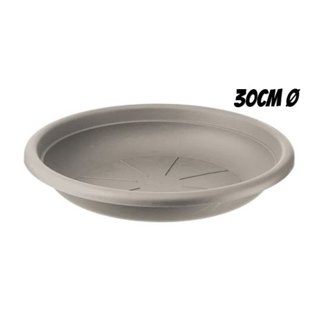 PLATO PARA MACETA 30CM TORTORA ARTPLAST - SOT-030.SV.TO
