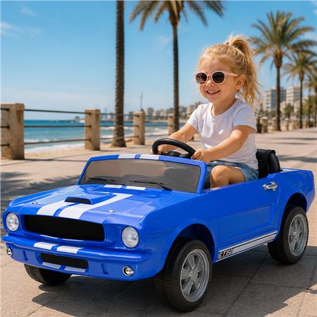 COCHE INFANTIL A BATERIA CON CONTROL REMOTO FORD MUSTANG SHELBY GT350 AZUL - 33047-5