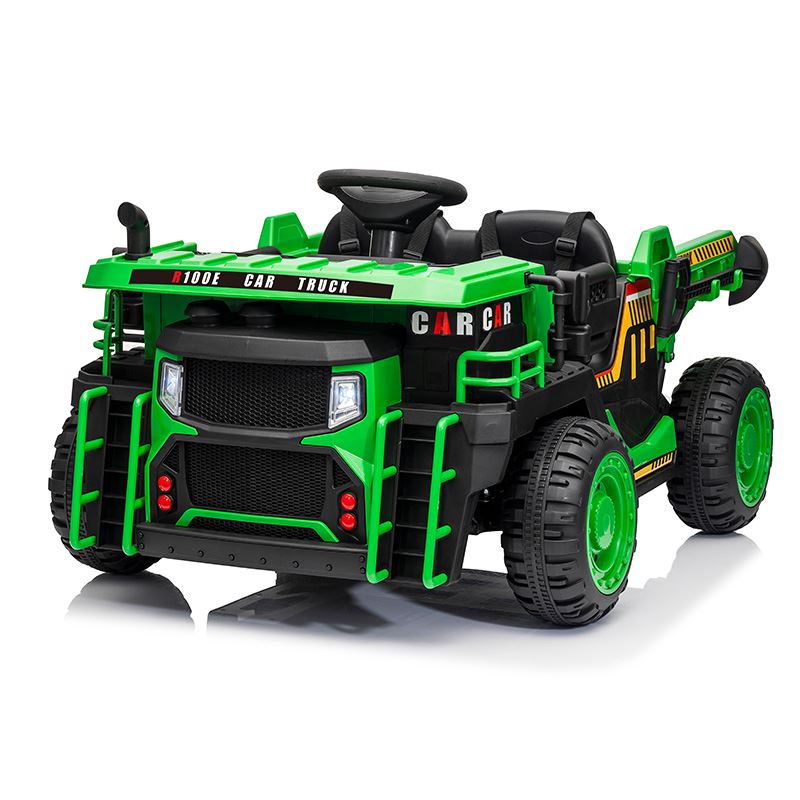 CAMION INFANTIL A BATERIA CON PLATAFORMA DE CARGA VERDE - 33045-1
