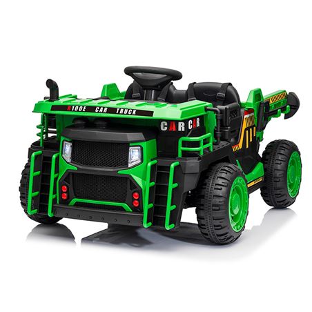 CAMION INFANTIL A BATERIA CON PLATAFORMA DE CARGA VERDE - 33045-1