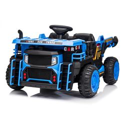 CAMION INFANTIL A BATERIA CON PLATAFORMA DE CARGA AZUL - 33044-1