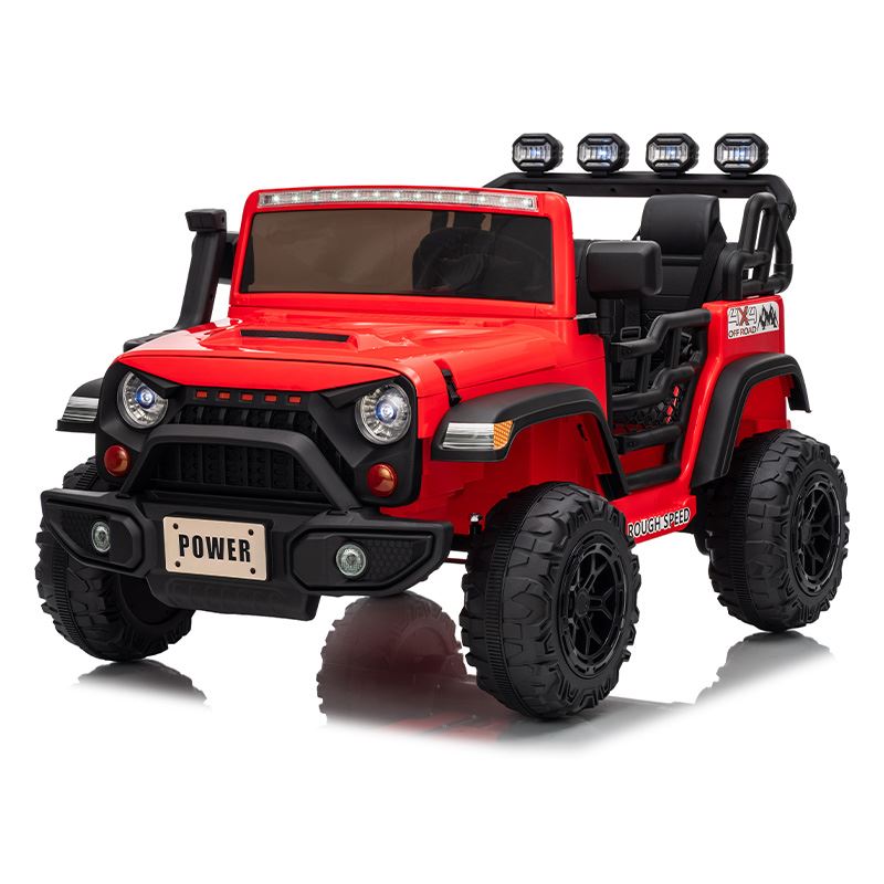 COCHE INFANTIL A BATERIA CON CONTROL REMOTO JEEP 4X4 ROJO - 33052-1