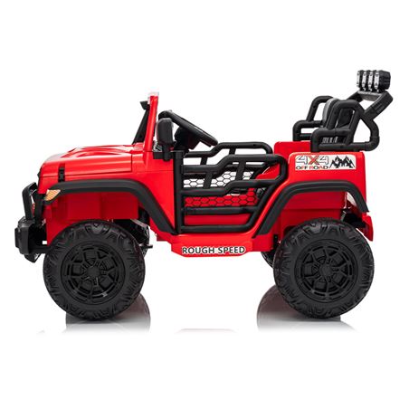 COCHE INFANTIL A BATERIA CON CONTROL REMOTO JEEP 4X4 ROJO - 33052-2