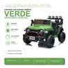 COCHE INFANTIL A BATERIA CON CONTROL REMOTO JEEP 4X4 VERDE - 33055