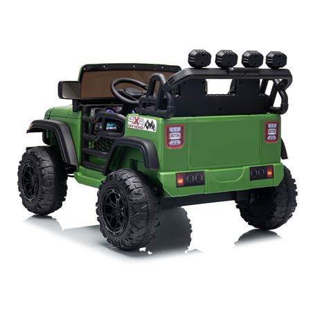 COCHE INFANTIL A BATERIA CON CONTROL REMOTO JEEP 4X4 VERDE - 33055-3