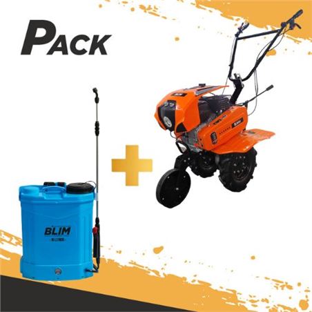 PACK MOTOCULTOR GASOLINA 7.5HP + SULFATADORA BATERIA 20 LITROS BLIM - PACK189-1