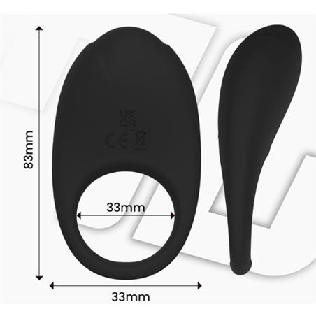 ANILLO VIBRADOR SERIE RINGO NEGRO CON APP INTOYOU - 8436626093195-1