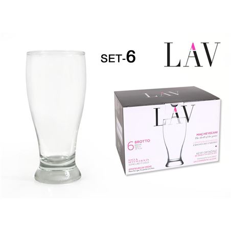 SET 6 VASOS DE CERVERZA 565 BROTT LAV - 20090S