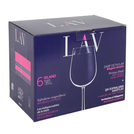 SET 6 COPAS DE VINO 658CC ISLAND LAV - 458ISL658F-1