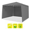 CARPA ACERO RAFIA 3X3 METROS GRIS + 4 PAREDES PARA CARPA PLEGABLE - SG0019 3 PAREDES