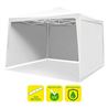 CARPA ACERO RAFIA 3X3 METROS BLANCA + 4 PAREDES PARA CARPA PLEGABLE - SG0020 3 PAREDES