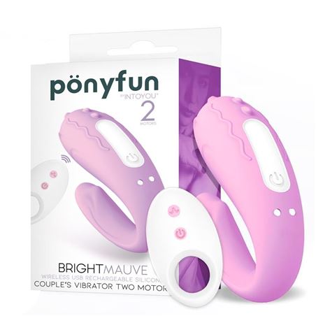 VIBRADOR PARA PAREJAS CON DOBLE MOTOR Y CONTROL REMOTO BRIGHTMAUVE INTOYOU - 8436583790366-1