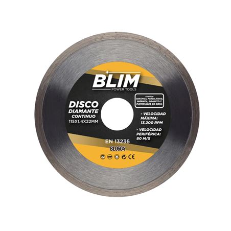 DISCO DIAMANTE CONTINUO 115X1.4X22MM BLIM - BL0604-1