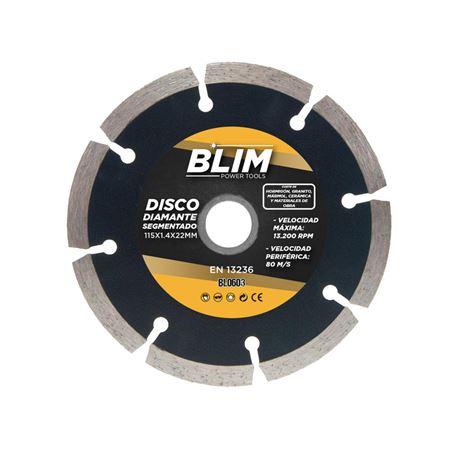 DISCO DIAMANTE SEGMENTADO 115X1.4X22MM BLIM - BL0603