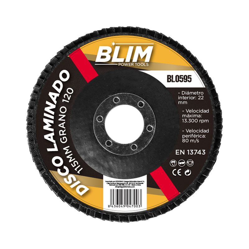 DISCO LAMINADO 115MM GRANO 120 BLIM - BL0595