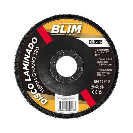 DISCO LAMINADO 115MM GRANO 120 BLIM - BL0595
