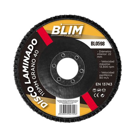 DISCO LAMINADO 115MM GRANO 40 BLIM - BL0598