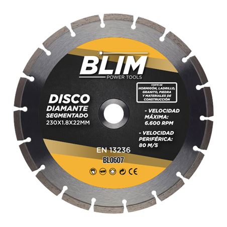 DISCO DIAMANTE SEGMENTADO 230X1.8X22MM BLIM - BL0607-1