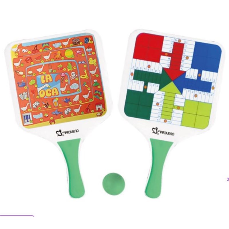 JUEGO DE PALAS DE PLAYA DE MADERA PARCHIS/OCA 38X24CM - 10195