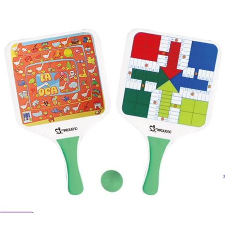 JUEGO DE PALAS DE PLAYA DE MADERA PARCHIS/OCA 38X24CM - 10195