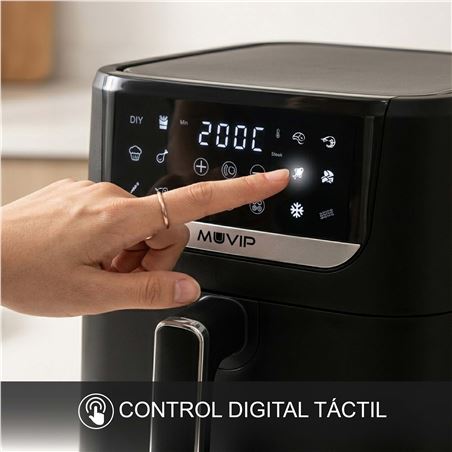 FREIDORA AIRE CALIENTE AIRCOOK 6 LITROS 1500W PANTALLA TACTIL MUVIP - MV0701-6