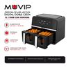 FREIDORA DE AIRE AIRCOOK DIGITAL DOBLE CESTA 9L 1700W CON VENTANA MUVIP - MV0703