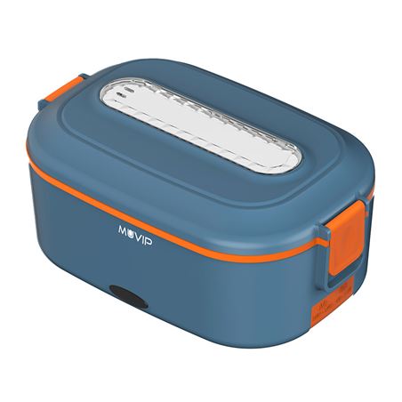 FIAMBRERA ELÉCTRICA PORTÁTIL HEATBOX 1,5L DOBLE VOLTAJE 60W INOX MUVIP - MV0704