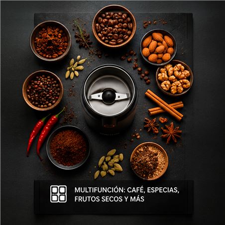 MOLINILLO ELÉCTRICO DE CAFÉ Y ESPECIAS 150W MUVIP - MV0692-7