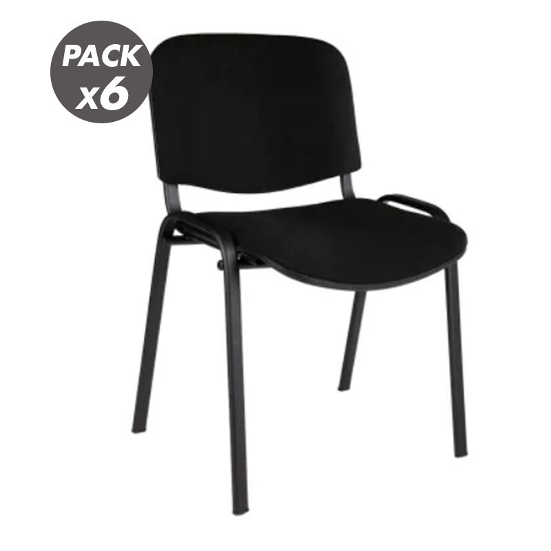 PACK 6 SILLAS CONFIDENTE NEGRAS MUVIP - MV0691