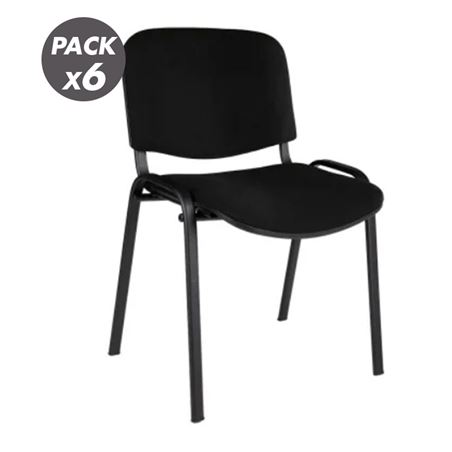 PACK 6 SILLAS CONFIDENTE NEGRAS MUVIP - MV0691