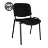PACK 6 SILLAS CONFIDENTE NEGRAS MUVIP - MV0691