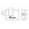 CANDADO ANTIPALANCA 60MM 2 LLAVES CROMAD - CR1242-4