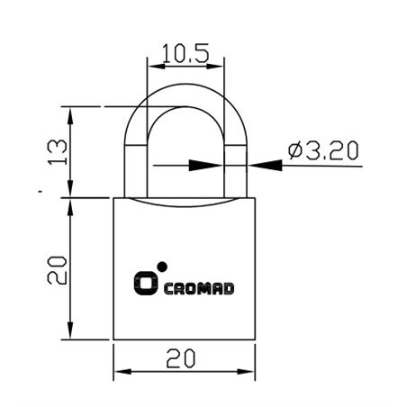PACK 2 CANDADOS DE LATÓN 20MM 4 LLAVES CROMAD - CR1244-3