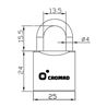 PACK 2 CANDADOS DE LATÓN 25MM 4 LLAVES CROMAD - CR1245-3