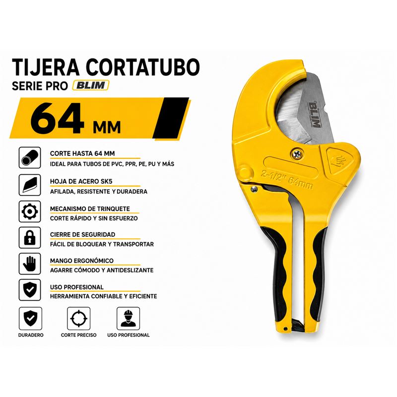 TIJERA CORTATUBO 64MM. SERIE PRO BLIM - BL0586