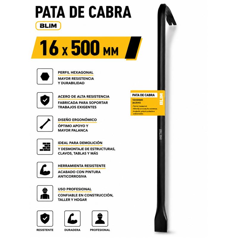 PATA DE CABRA 16X500MM BLIM - BL0590