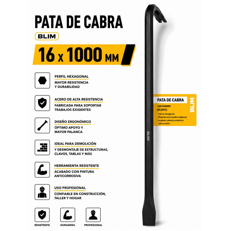 PATA DE CABRA 18X1000MM BLIM - BL0591
