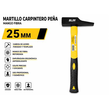 MARTILLO CARPINTERO PEÑA 25MM MANGO FIBRA BLIM - BL0576