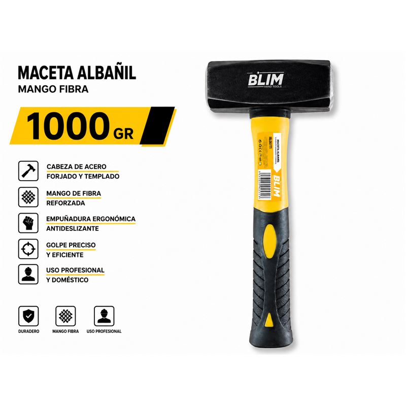 MACETA ALBAÑIL 1000GR MANGO FIBRA BLIM - BL0577